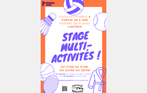 Stage Multi activivtes du 17 au 21 aout 2026