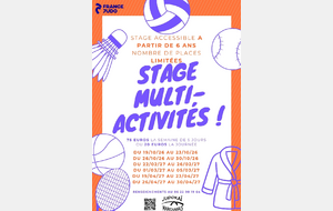 Stage Multi activivtes du 26 au 30 octobre 2026