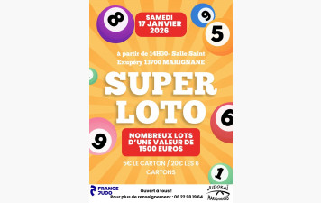 Loto samedi 17 janvier à 14h30